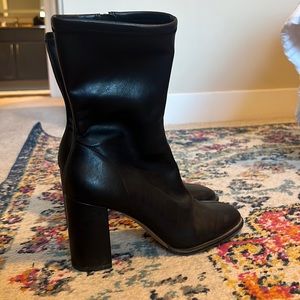 H & M heeled faux leather boots